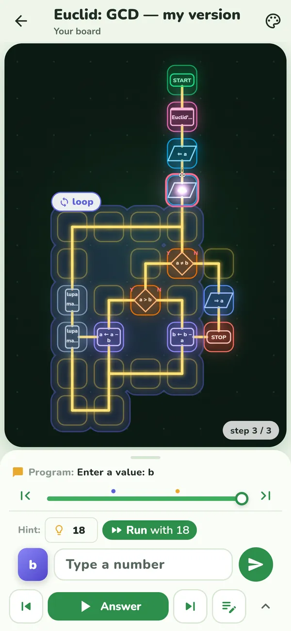 A program run on a phone